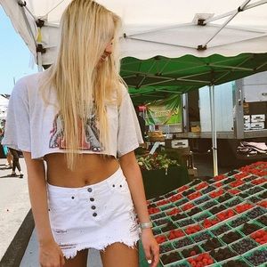 CARMAR DENIM WHITE HELENA SKIRT